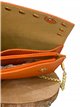 Mini clutch piel tachas naranja