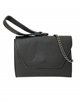 Mini clutch piel solapa negro