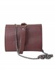 Mini clutch piel solapa granate