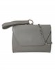 Mini clutch piel solapa gris