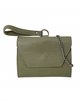 Mini clutch piel solapa verde-khaki