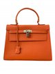 Citybag piel detalle metálico naranja-oscuro