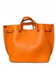 Shopper liso piel naranja