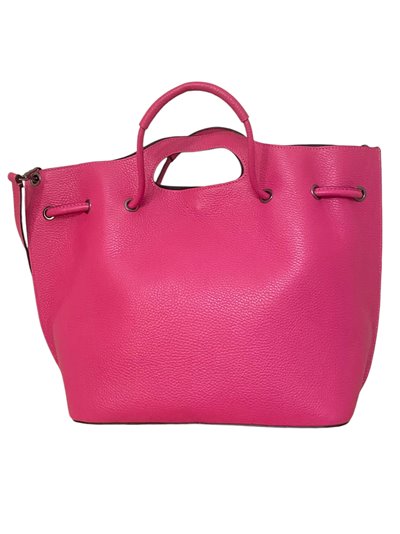 Shopper liso piel fucsia