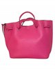 Shopper liso piel fucsia