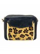 Bandolera serraje pelo animal print negro