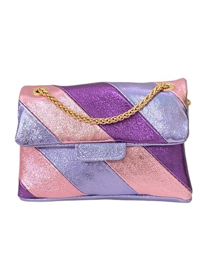 Mini citybag piel solapa morado