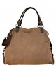 Shopper canvas combinado asas de piel camel