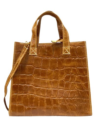 Shopper piel estampado coco camel