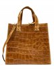 Shopper piel estampado coco camel