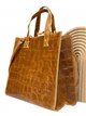 Shopper piel estampado coco camel