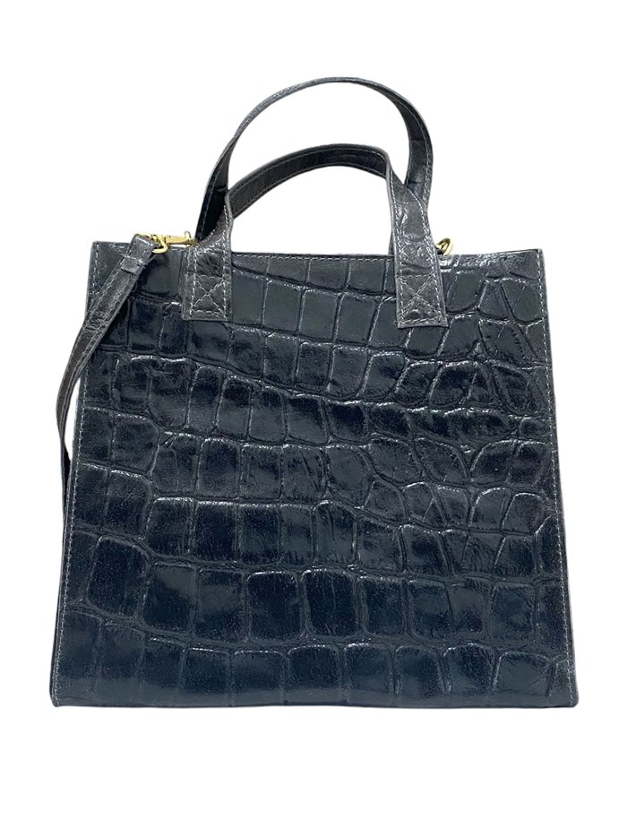 Shopper piel estampado coco gris