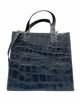 Shopper piel estampado coco gris