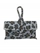 Bandolera serraje animal print leopardo-gris