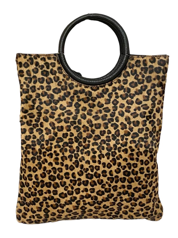 Shopper piel pelo + Bandolera 2 piezas leopardos