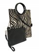 Shopper piel pelo + Bandolera 2 piezas zebra