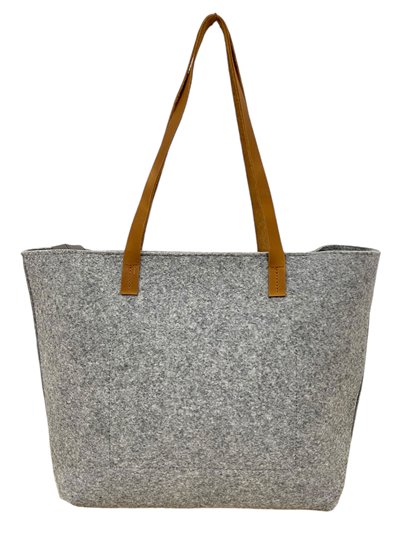 Shopper asas de piel gris