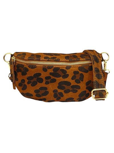 Riñonera serraje animal print camel