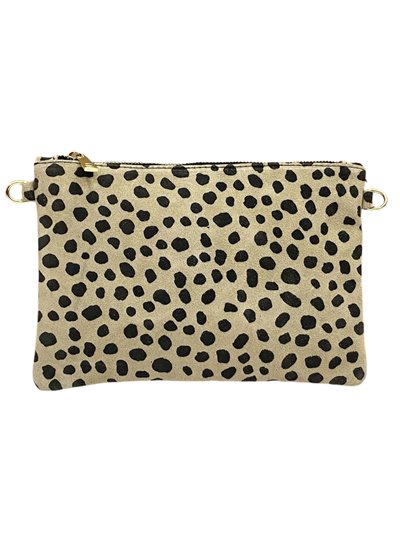 Mini sobre serraje animal print leopardo-taupe