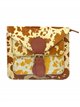 Mini citybag piel animal print vaca-marron