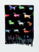 Dogs scarf with fringing negro