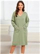 Plus size v-neck knit dress (M/L-L/XL)