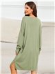 Plus size v-neck knit dress (M/L-L/XL)