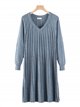 Pleated soft knit dress (M/L-L/XL)