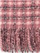 Checked scarf with fringing rosa