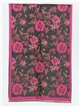 Bufanda soft flores gris-fucsia