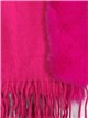 Bufanda soft pelo flecos fucsia