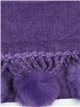 Bufanda soft pompones morado