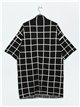 Checked knit dress negro