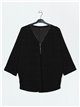 Plus size glitter blouse negro