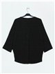 Plus size glitter blouse negro