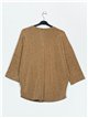 Plus size glitter blouse oro