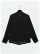 Blouse with velvet bows negro