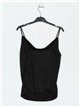 Drape neck party top with rhinestone negro