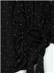 Blusa fiesta amplia strass nudos negro