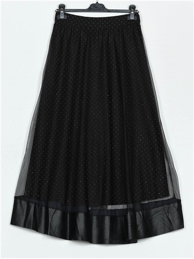 Tulle skirt with rhinestone negro