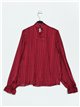 Blusa gasa lazo vino