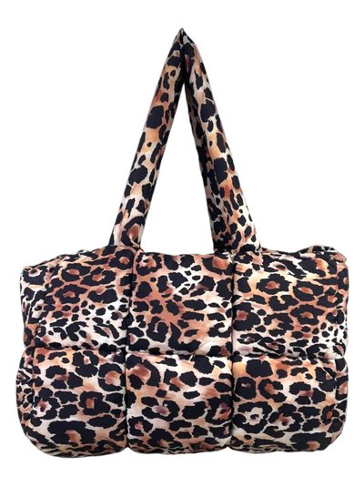 Shopper nylon leopardo letra-d