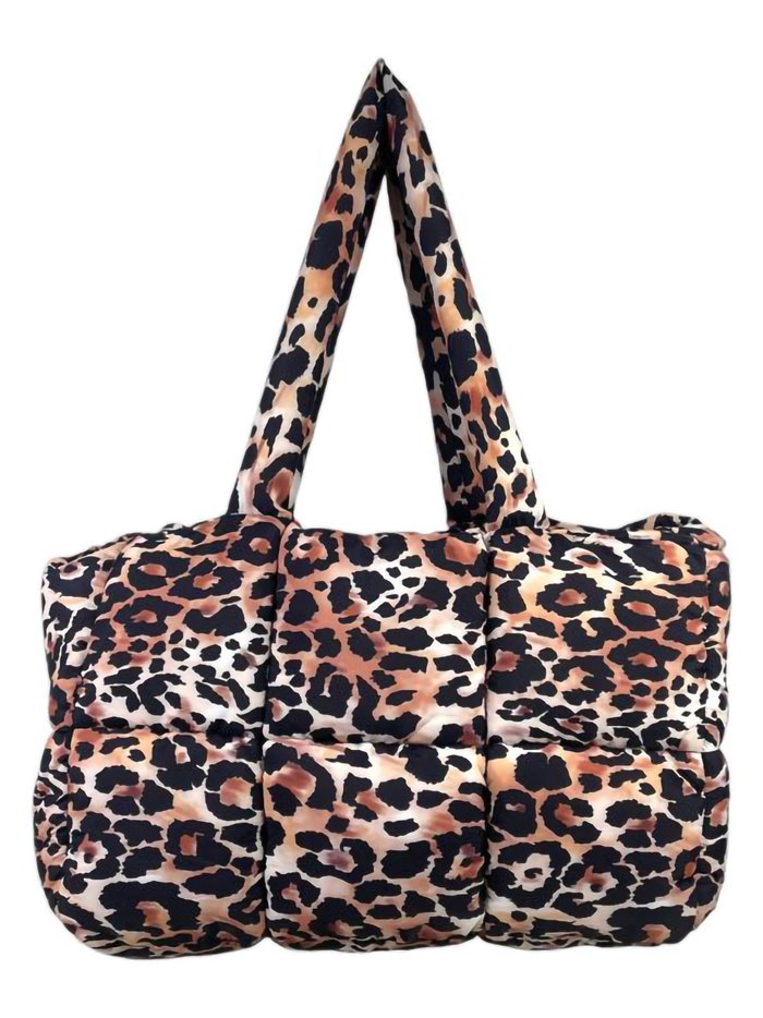 Shopper nylon leopardo letra-d