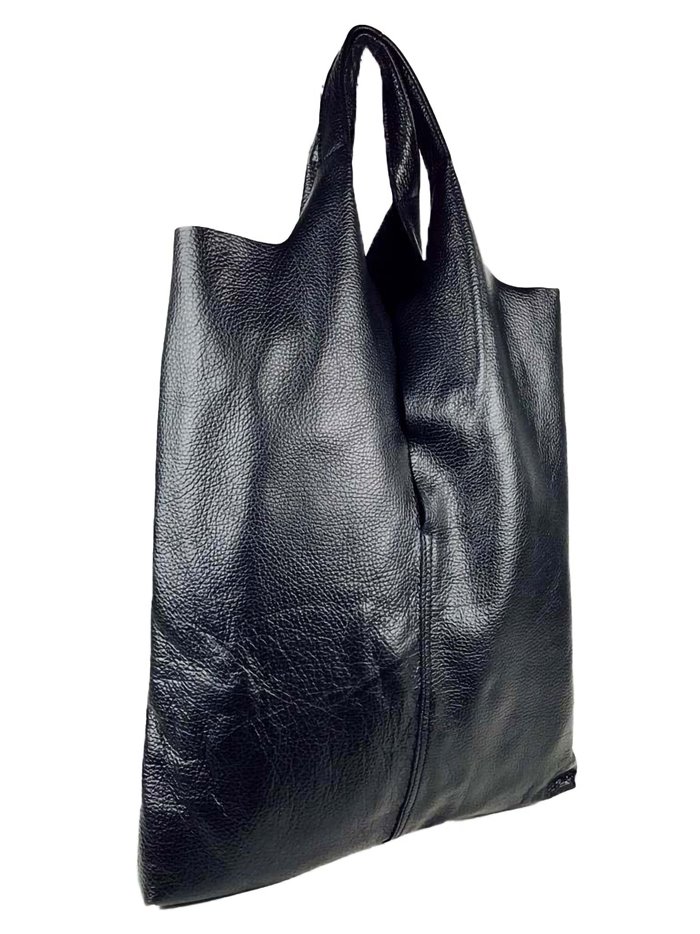 Shopper piel + Sobre 2 piezas negro