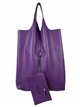 Shopper piel + Sobre 2 piezas morado