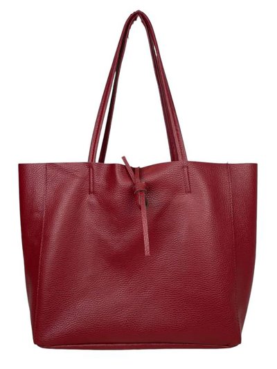 Shopper liso piel vino