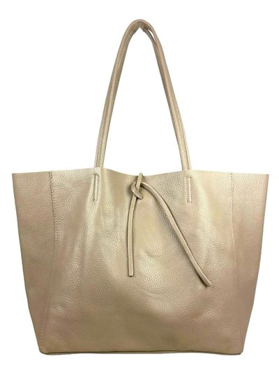 Shopper liso piel taupe