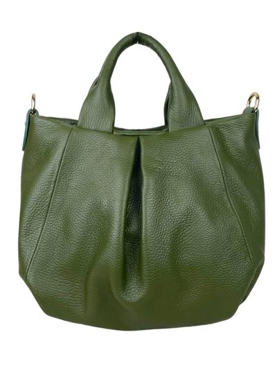 Citybag minimal piel verde-olivo