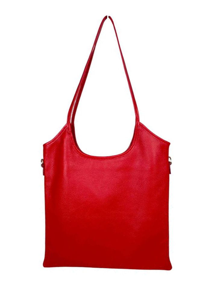 Shopper liso piel rojo