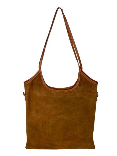 Shopper serraje piel marron